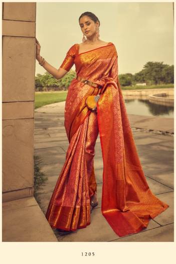 AVEZEE BY GIRNAR FASHION BANARASI HANDLOOM WEAVING SILK SAREE WHOLESALER IN INDIA